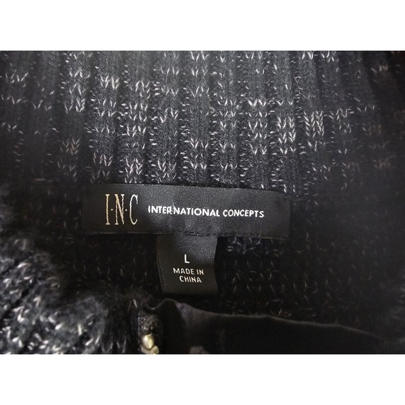 INC Concepts Men's Black/Gray Quarter-Zip Ombré Sweater Size L - Picture 7 of 7